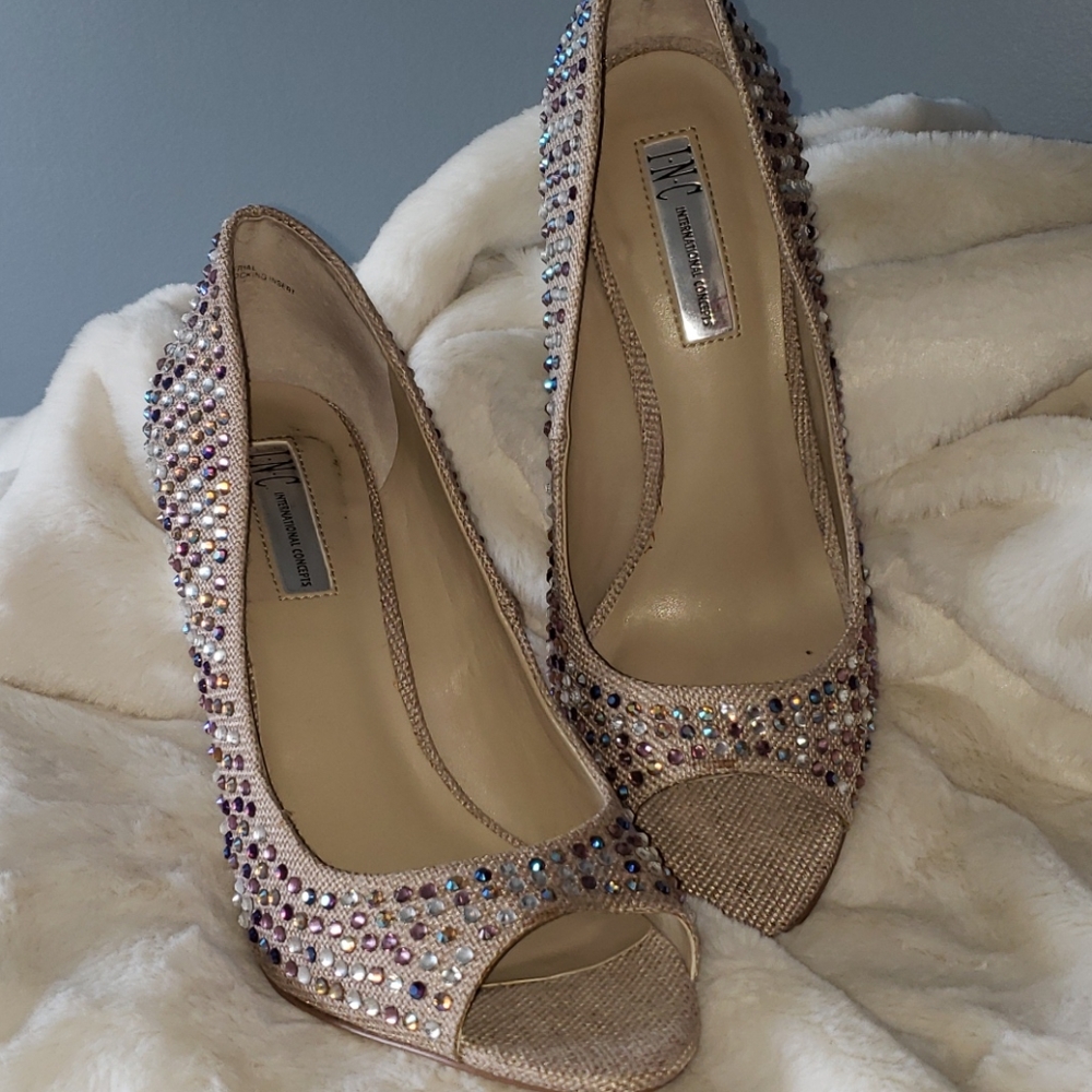 INC Iridescent Crystal Heels - Picture 3 of 6